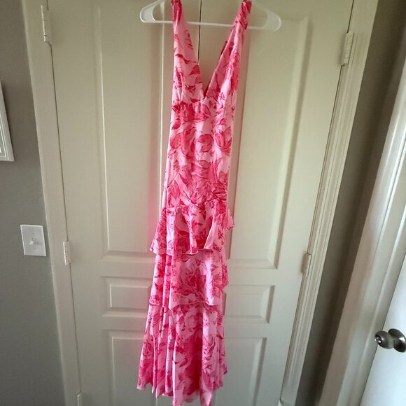 Comylin Strappy Back Ruffle Midi Dress - Picture 1 of 6